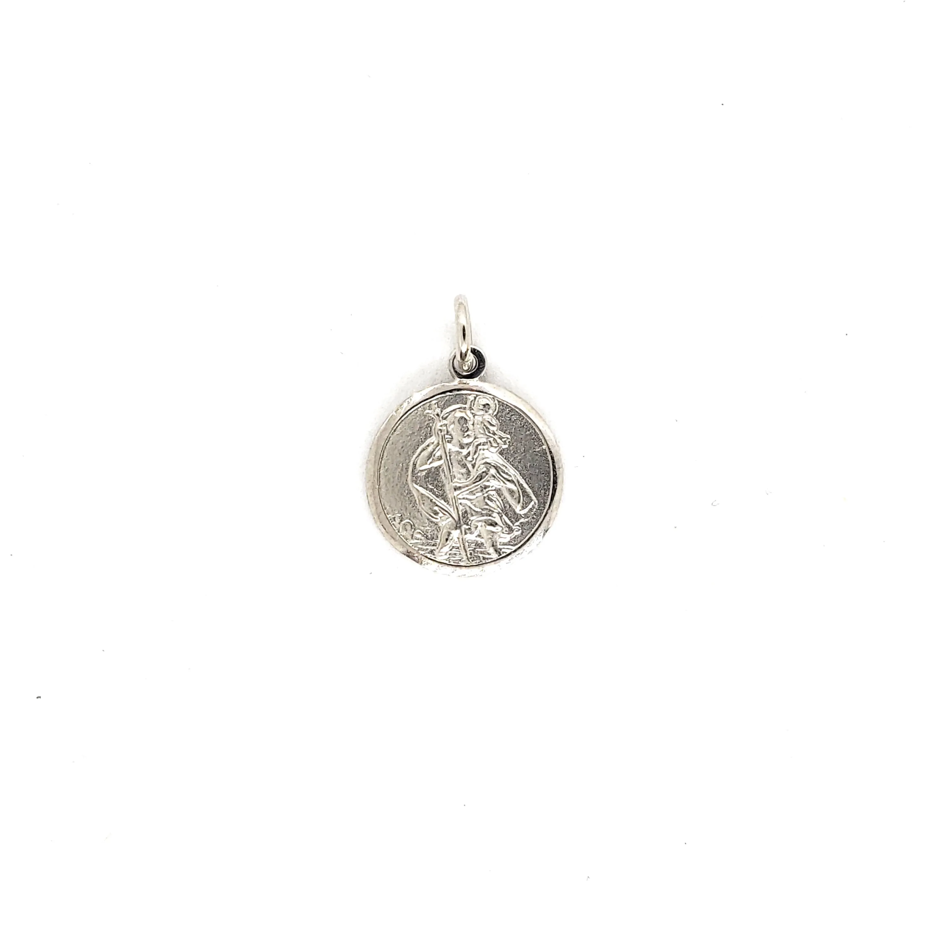 10k White Gold St. Christopher Pendant