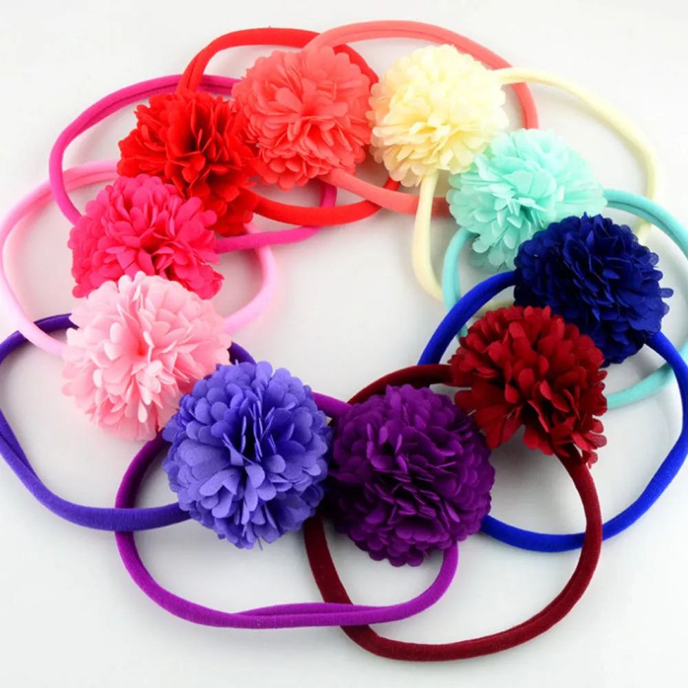 10PCS  About 33cm Nylon Baby Headbands Run-Resistant Headbands Wholesale nylon elastic one size fits all Stretchy Baby Headbands DIY Baby Headbands color 15