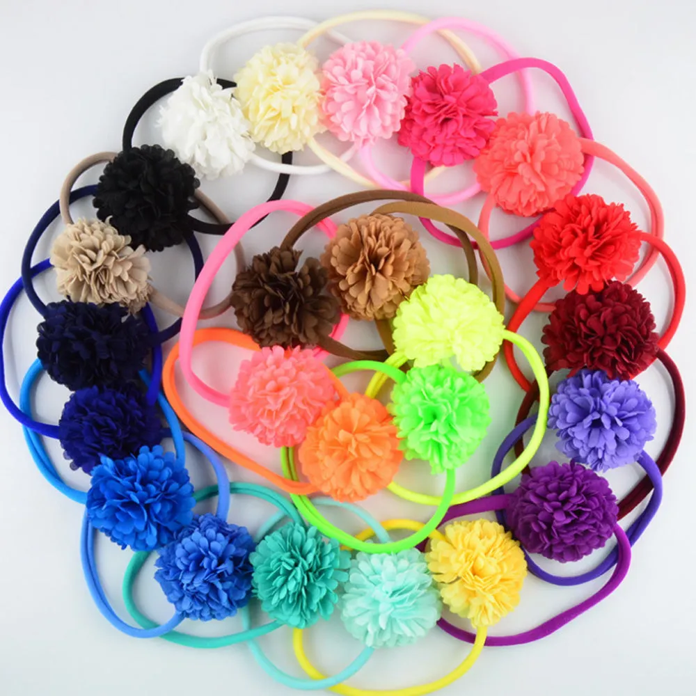 10PCS  About 33cm Nylon Baby Headbands Run-Resistant Headbands Wholesale nylon elastic one size fits all Stretchy Baby Headbands DIY Baby Headbands color 1