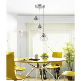 10" Heignt Glass Pendant In Chrome Finish By Cal Lighting