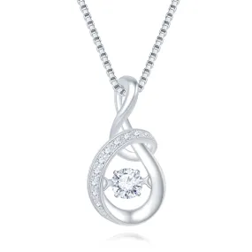 18K White Gold Diamond Pendant