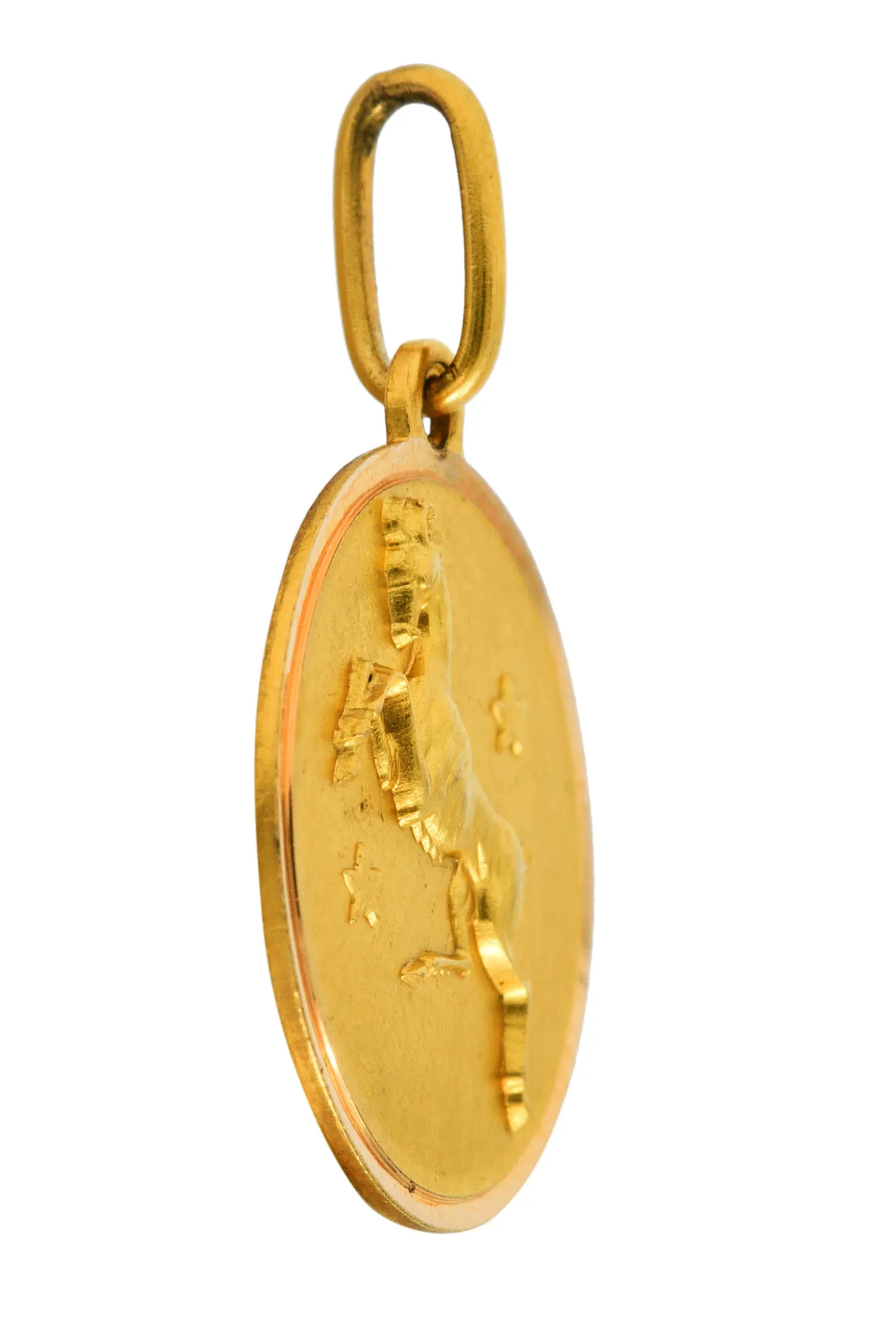 1970's Italian Vintage 18 Karat Gold Aries Zodiac Charm