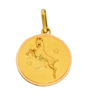 1970's Italian Vintage 18 Karat Gold Aries Zodiac Charm