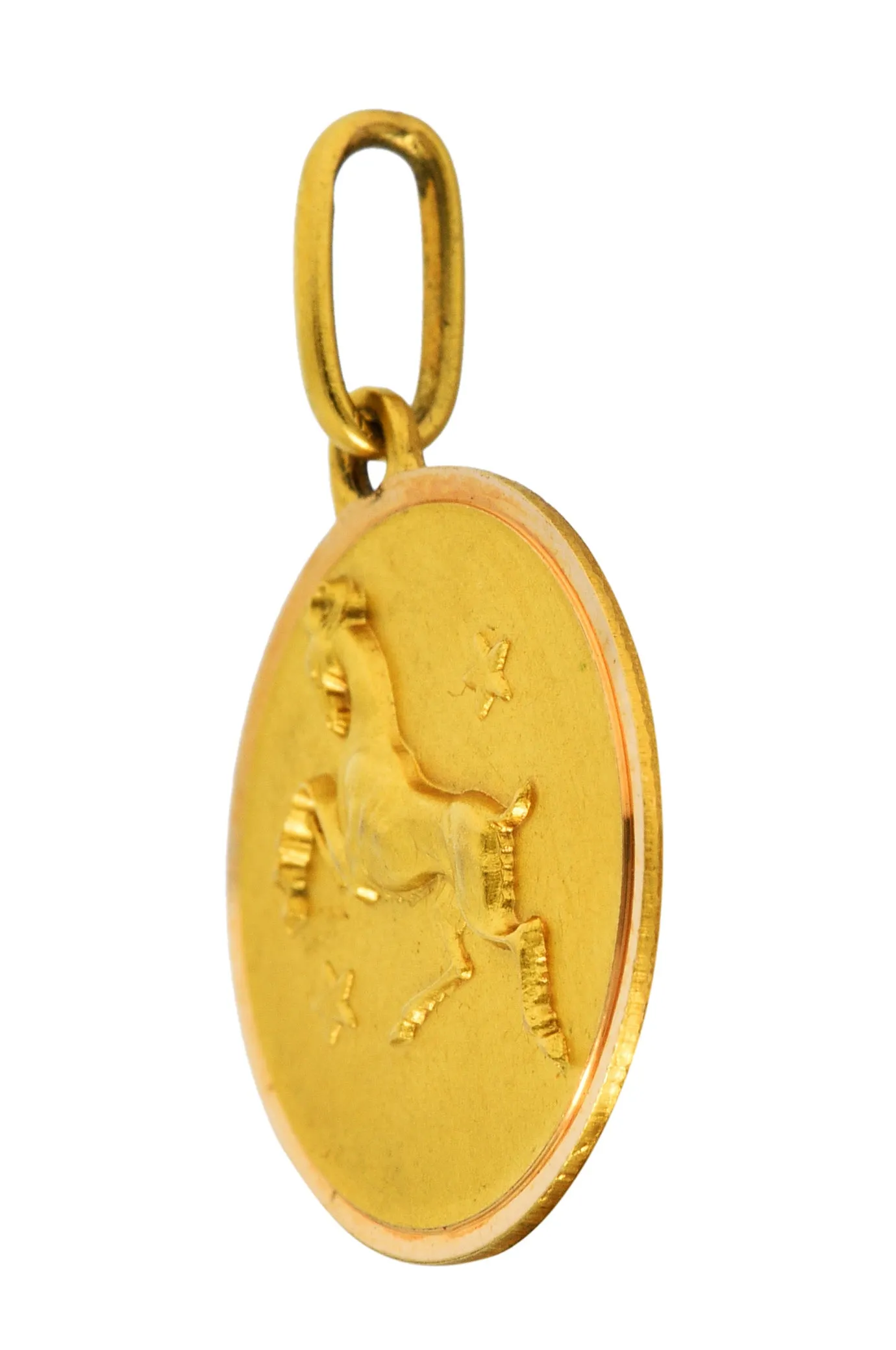 1970's Italian Vintage 18 Karat Gold Aries Zodiac Charm