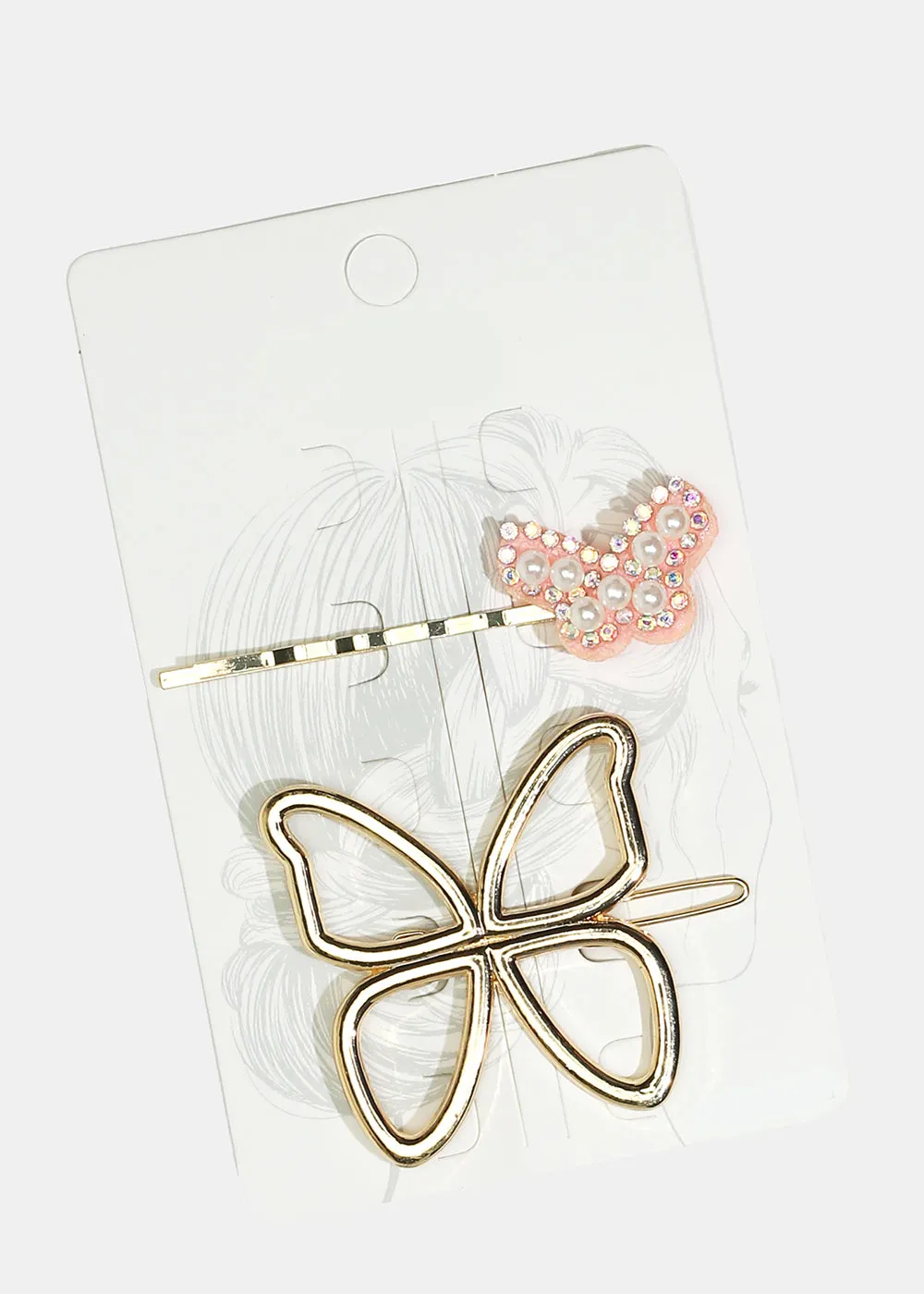 2-Piece Butterfly Hairpins