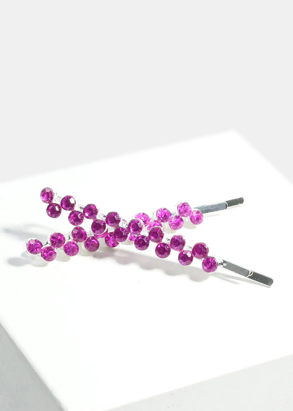 2-Piece Rhinestone-Studded Hair Pins