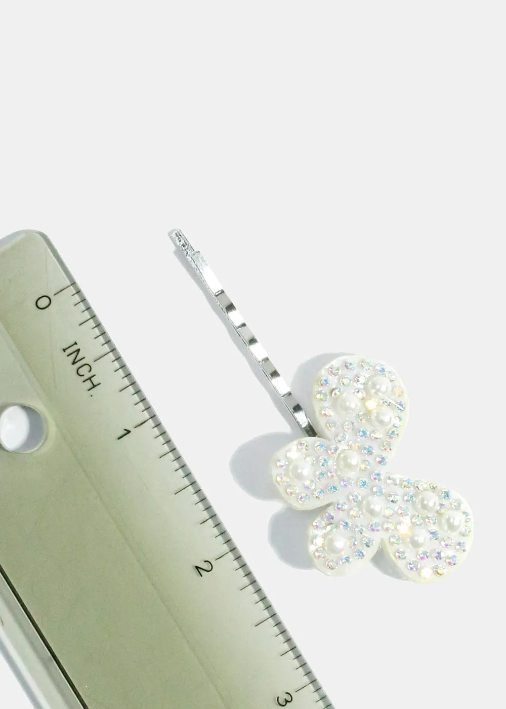 4 Piece Rhinestone & Butterfly Hair Pins