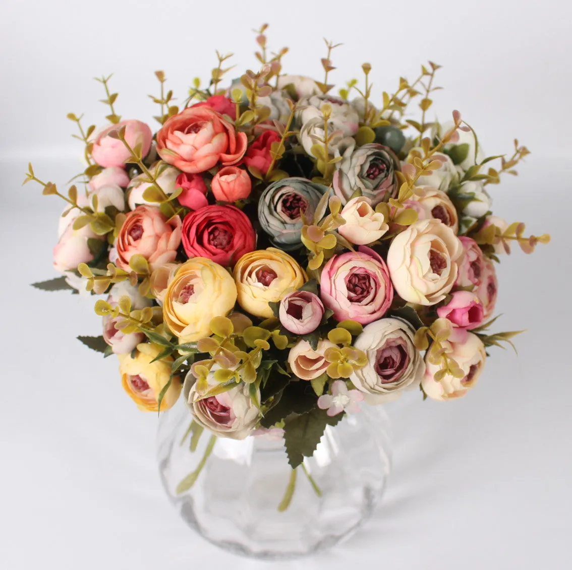 5 Branches European Style Artificial Rose