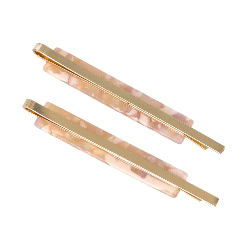 Acetate Marble Bobby Pin Set