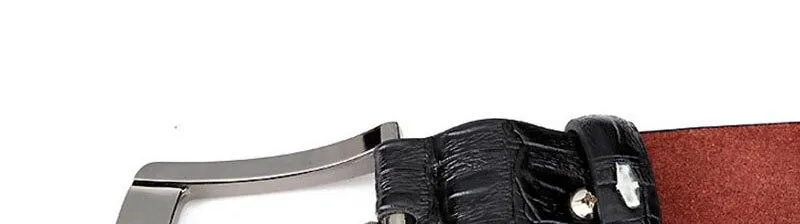 Adjustable Men's Anti-scratch 33mm Wide Genuine Leather Pin Buckle Belt