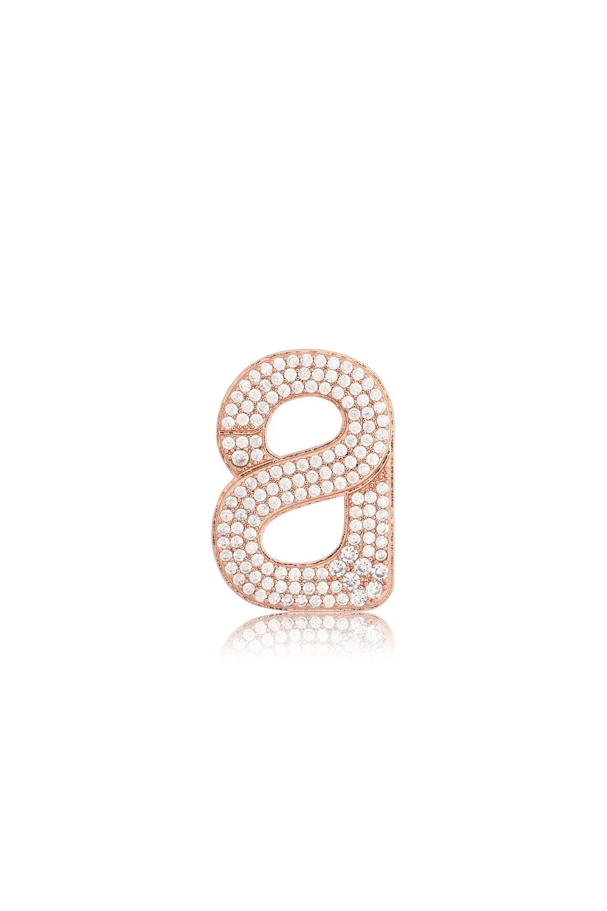 Elegant Alva Ring Brooch in Rose Gold