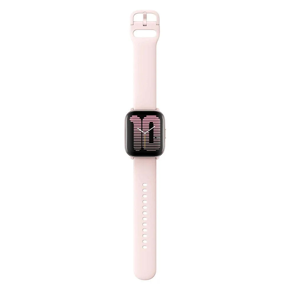 Amazfit Active Smart Watch (42mm - GPS) Aluminum Case With Petal Pink Silicone strap