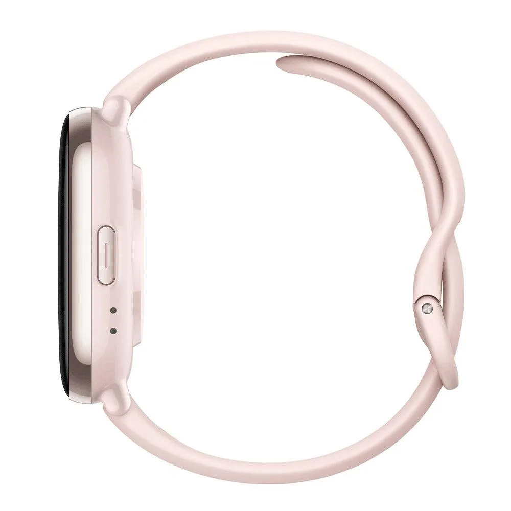 Amazfit Active Smart Watch (42mm - GPS) Aluminum Case With Petal Pink Silicone strap