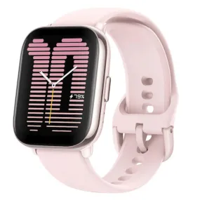 Amazfit Active Smart Watch (42mm - GPS) Aluminum Case With Petal Pink Silicone strap