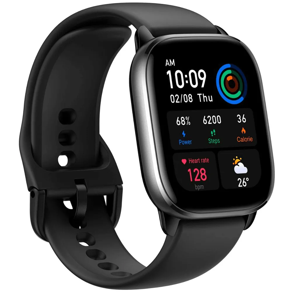 Amazfit GTS 4 Mini Smart Watch (42mm) Midnight Black Aluminum Case With Midnight Black Silicone Strap