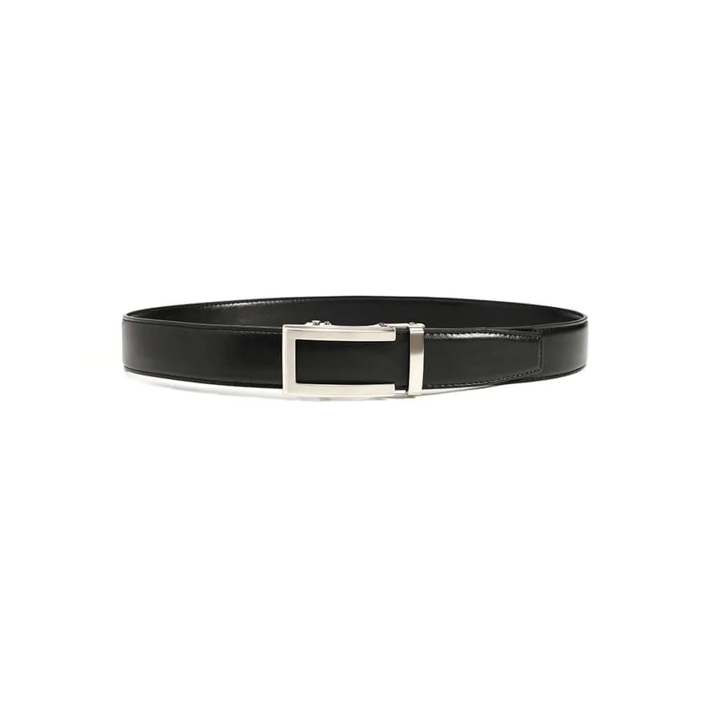 Auto 1 Vegan Belt - Silver only sizes 30,32,34, Matte Black assorted sizes available