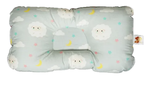 Babycuddle Head Pillow - Baby Sheep in Light Gray