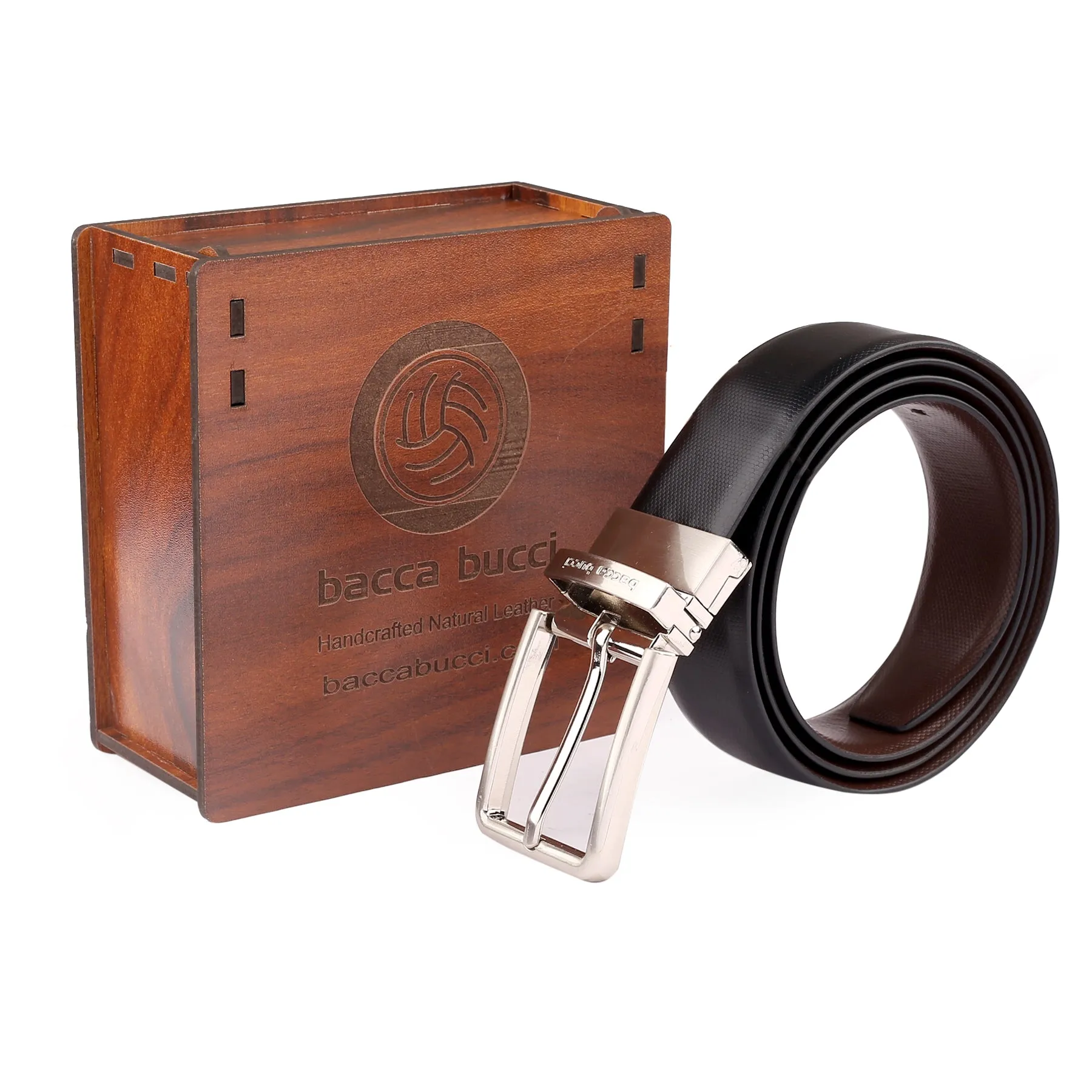 Bacca Bucci Auto reversible dress belt with Genuine Leather