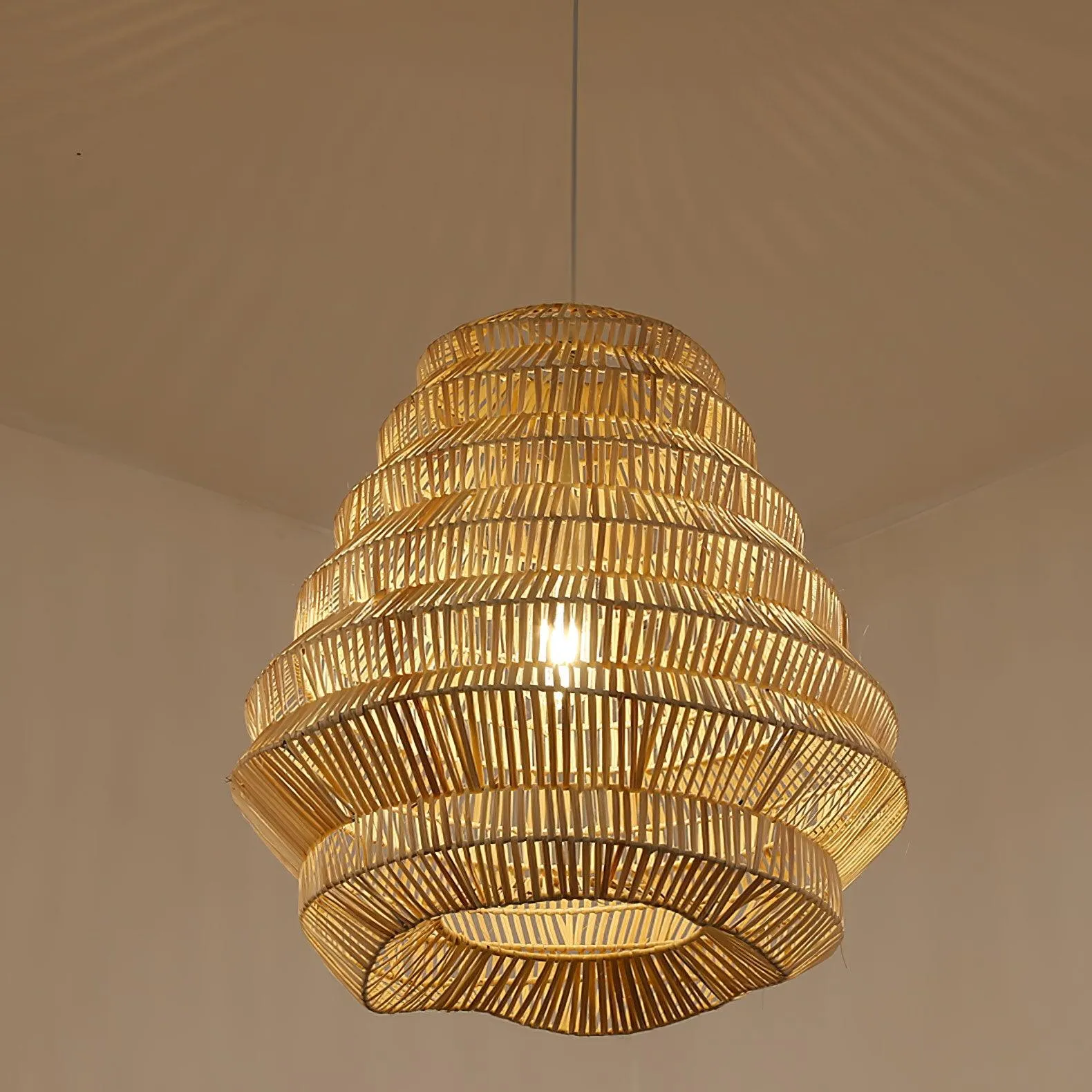 Bamboo Spiral Pendant Lamp