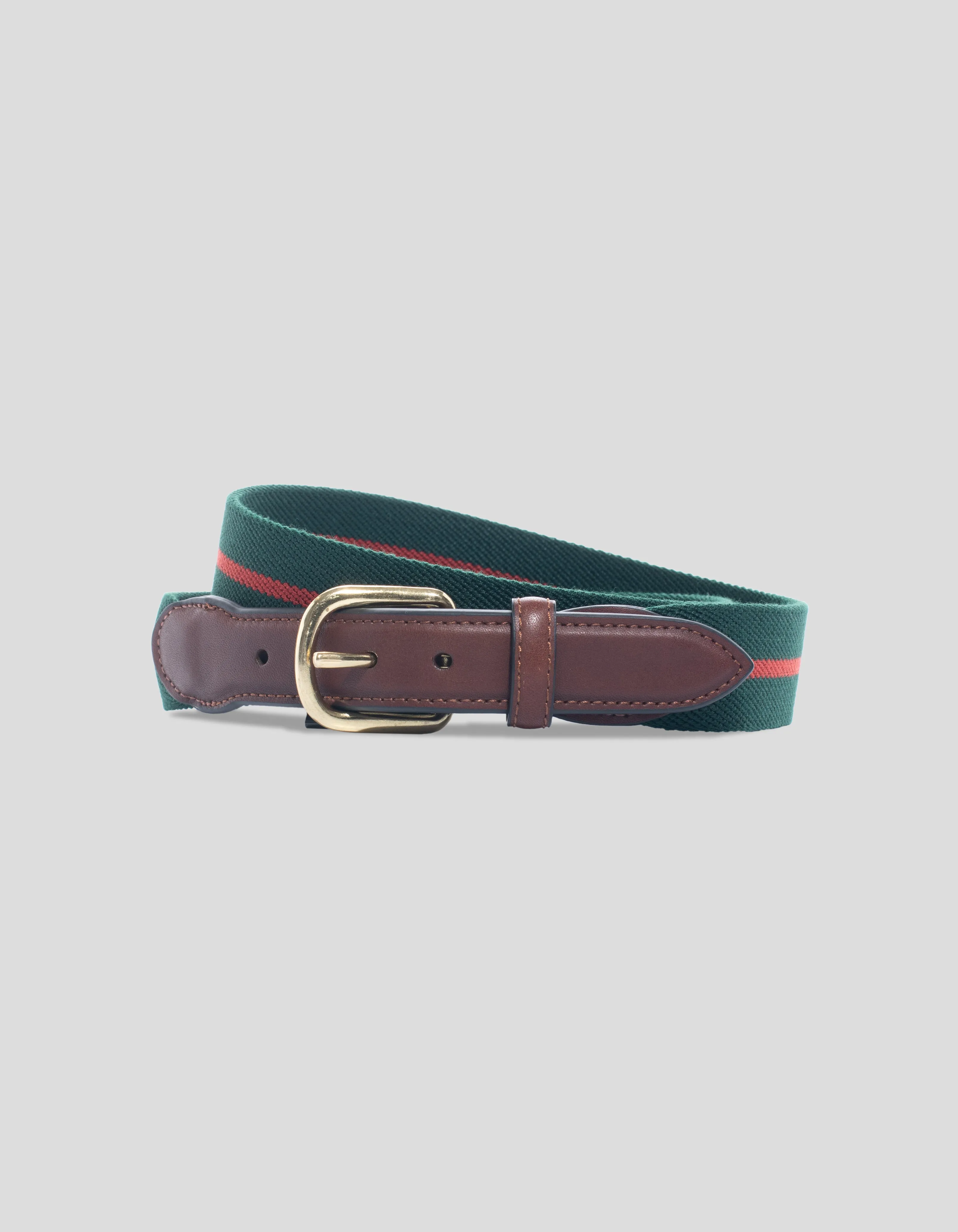 BELGAIN STRETCH BELT - GREEN/RED