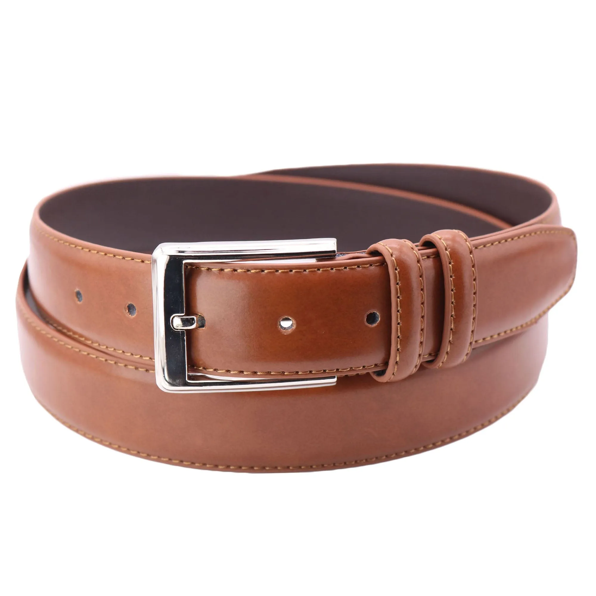 Beverly Hills Polo Club Men's Big & Tall Reversible and Solid Belt (Pack of 2)