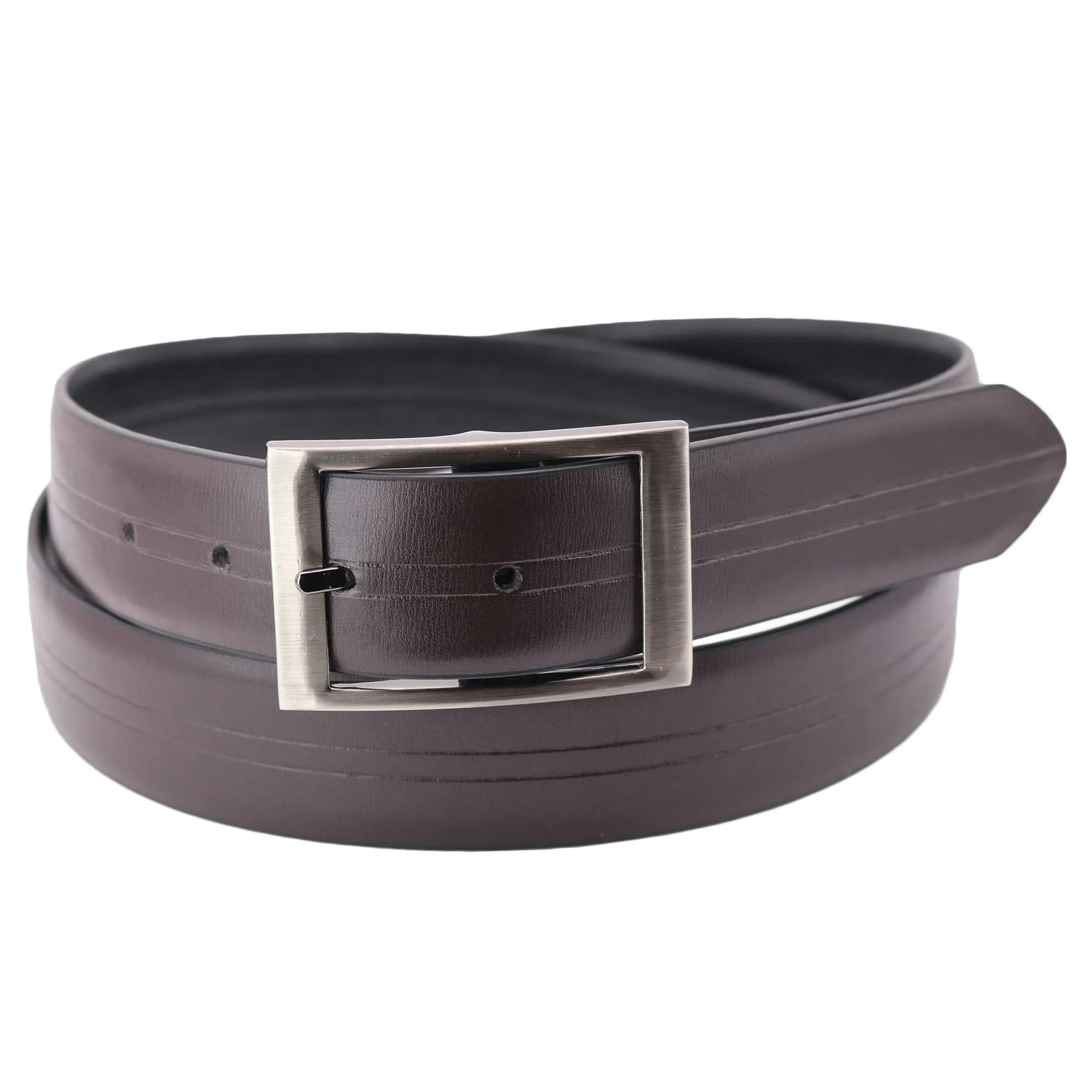 Beverly Hills Polo Club Men's Big & Tall Reversible and Solid Belt (Pack of 2)