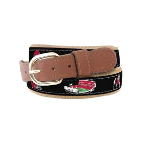 Black UGA Stadium Ribbon Belt