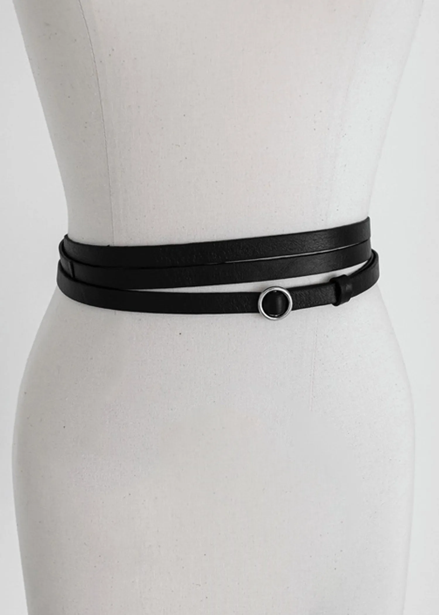 Black Wrap Leather Belt