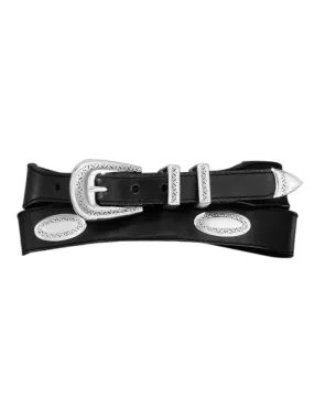 Brighton 39103 Mens Taper Ornament Belt Black