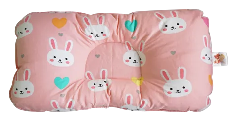 Bunny in Coral Pink -  Babycuddle Head Pillow