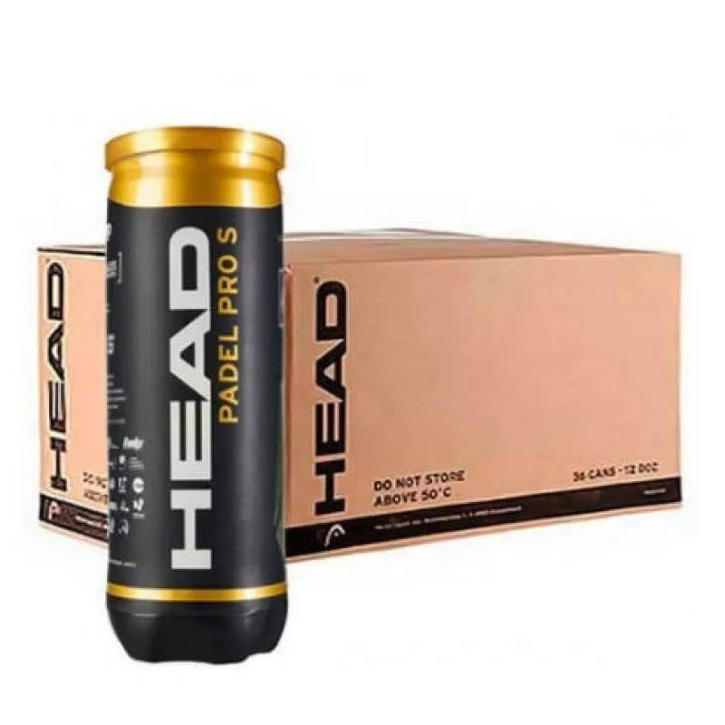 Carton of Head Pro (S) Padel balls (24 cans - 72 balls) (WP)