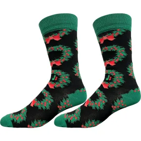 Christmas Wreaths Men's Crew Socks