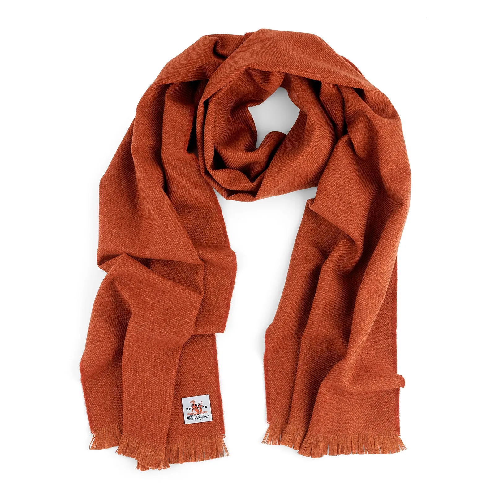 Classic Fox Brothers Burnt Sienna Scarf