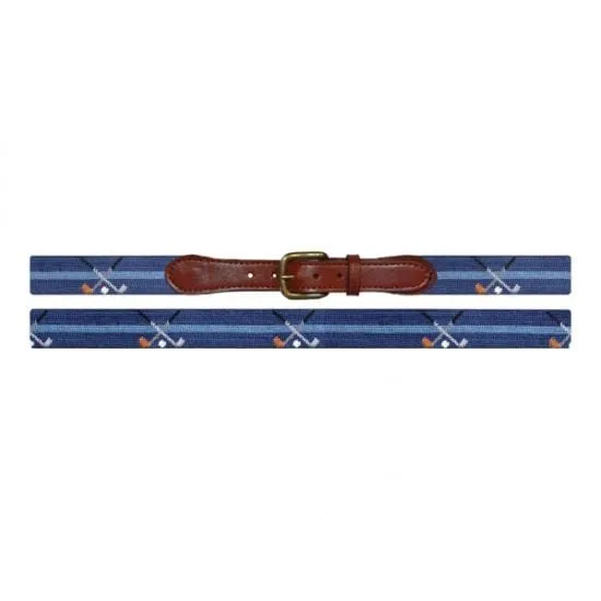 Crossed Clubs Needlepoint Belt