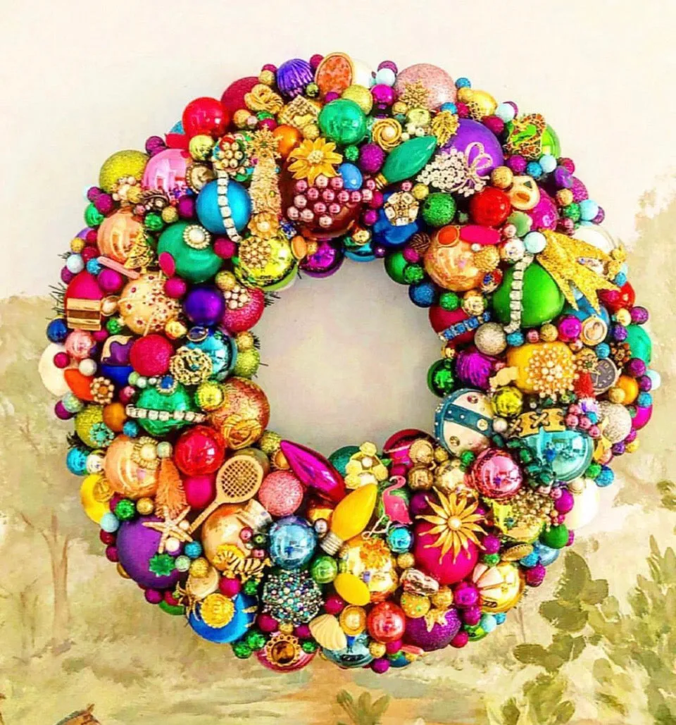 Custom Vintage Jewelry Wreath - Lily P.