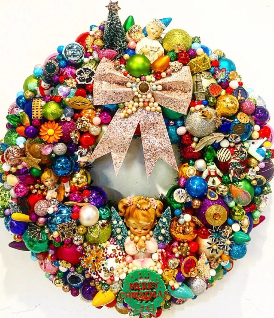 Custom Vintage Jewelry Wreath - Lily P.