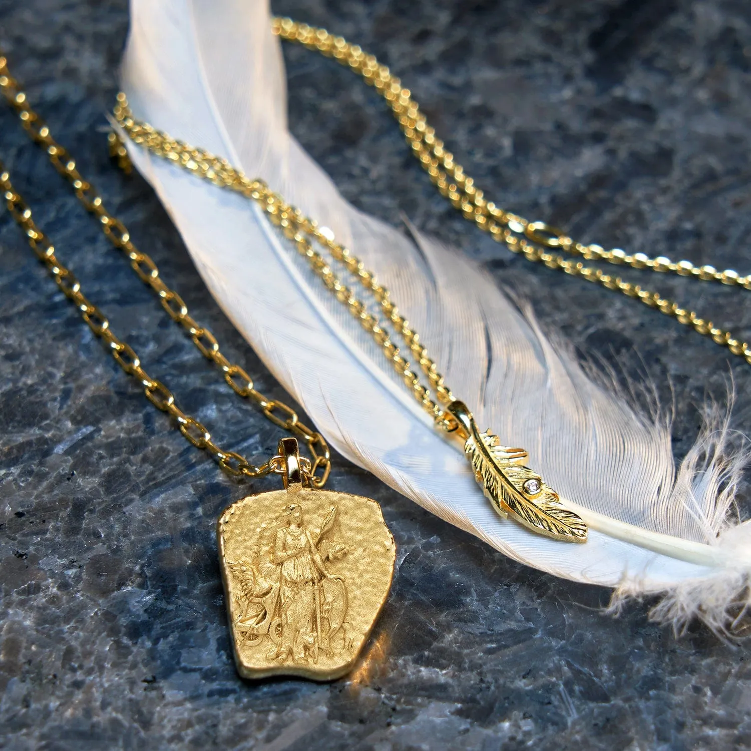 Diamond Feather Amulet