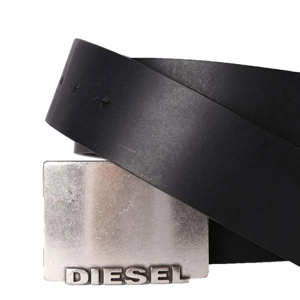 Diesel B-Blade Buckle leather Belt - Black