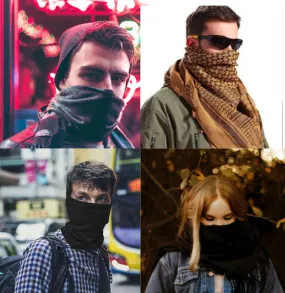 Face Cover Scarf Assorted 3 Pack Multilayer works as Face Mask