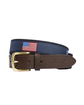 Flag Canvas Club Belt Navy