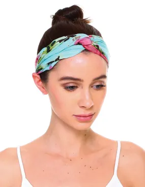 Floral Printed Twisted Cotton Headband