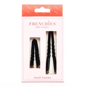 Frenchies Flocked Hairpins