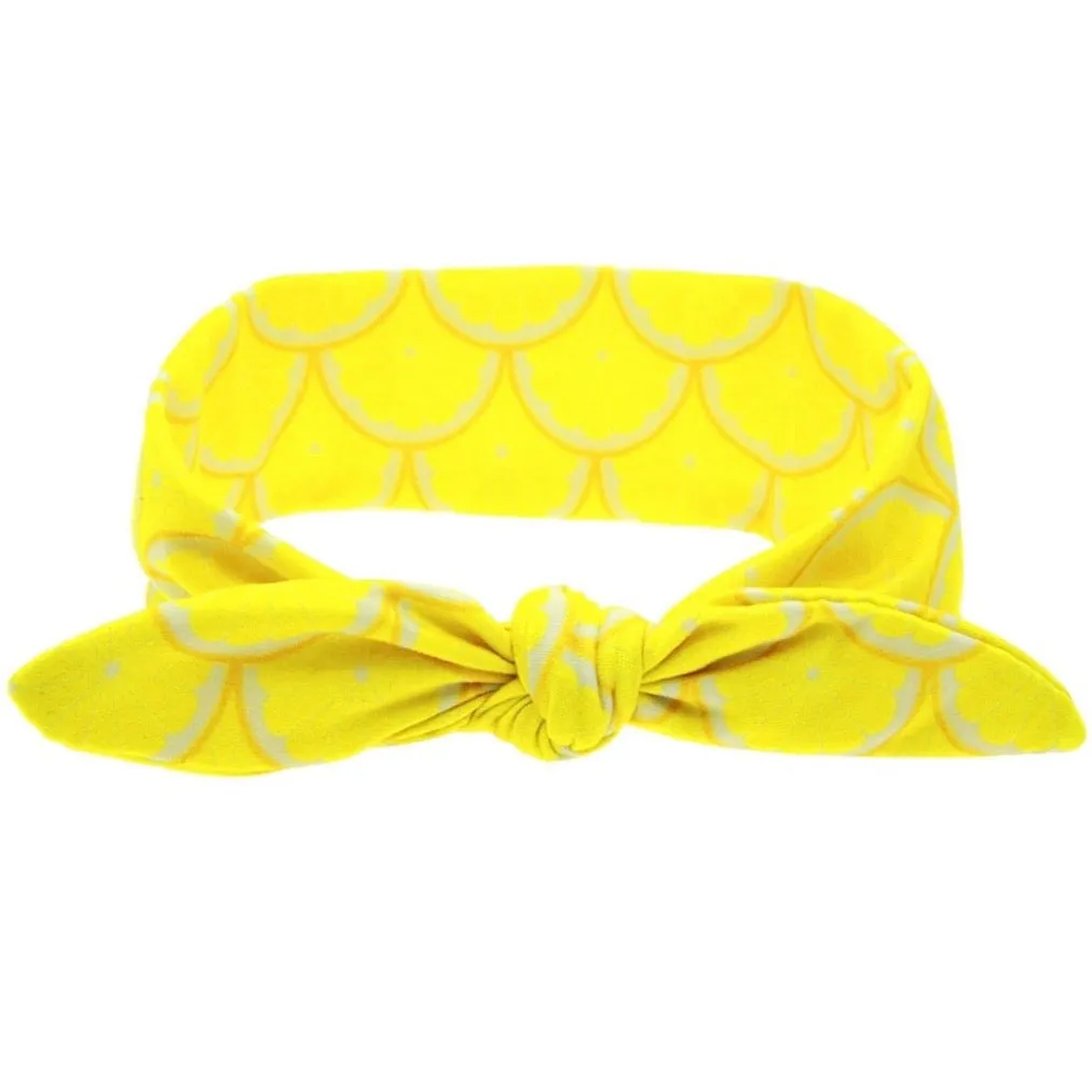 Girls Fruit Print Bowknot Tie Headband