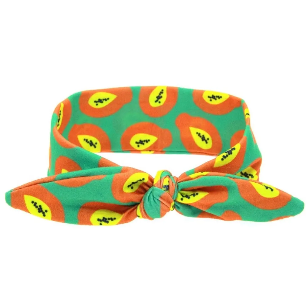 Girls Fruit Print Bowknot Tie Headband