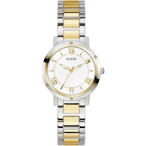 Guess Dawn Two Tone Stainless Steel Strap Ladies Watch GW0404L2