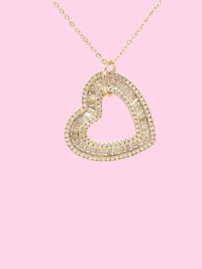 Heart Baguette Necklace