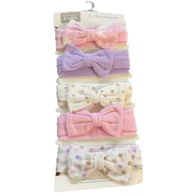 Hudson Baby Cotton Magical Unicorn 5 Headbands One Size