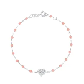 In Love Diamond Bracelet, Blush, White Gold, 6.7"