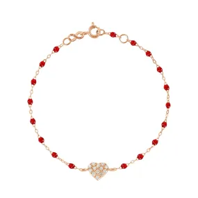 In Love Diamond Bracelet, Ruby, Rose Gold, 6.7"