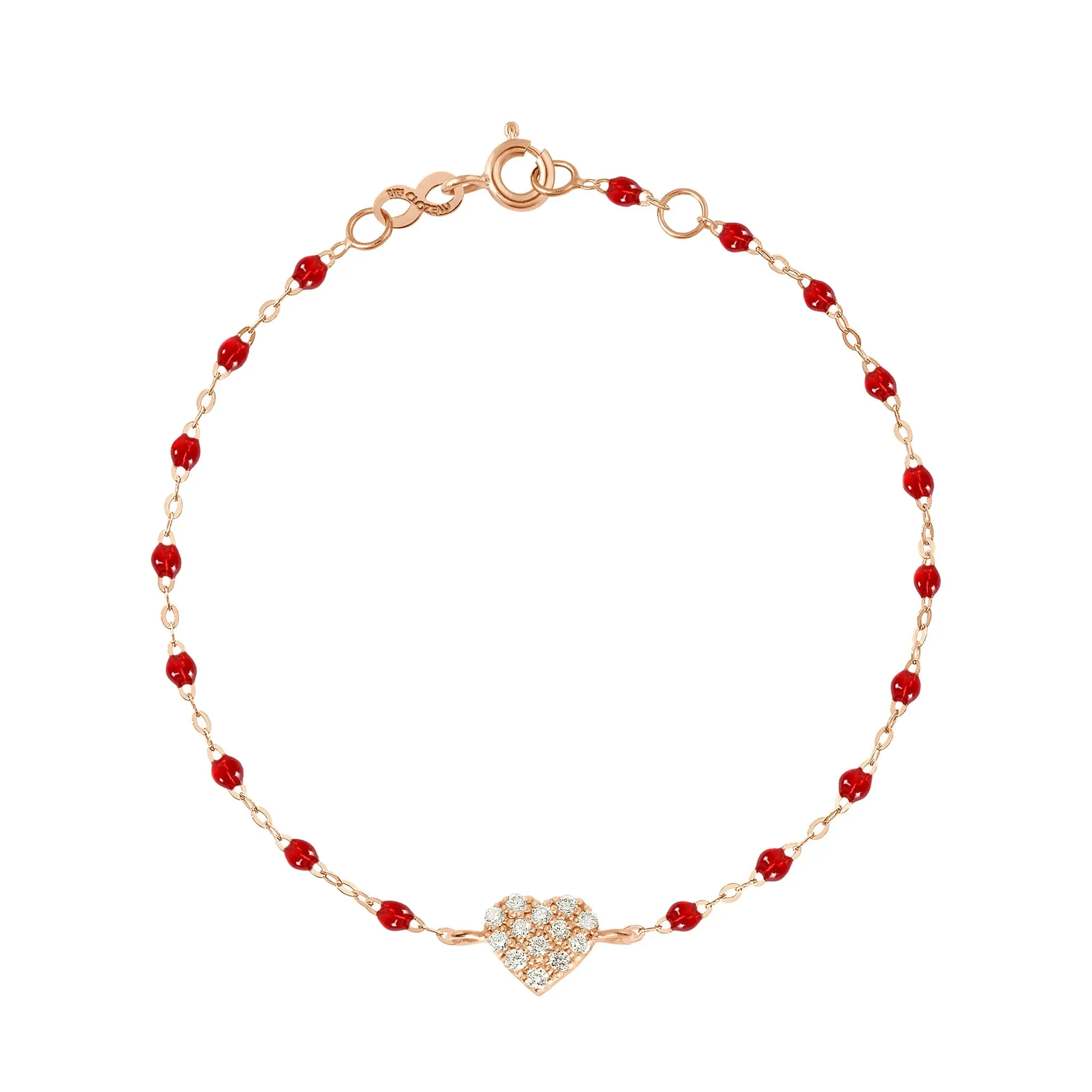 In Love Diamond Bracelet, Ruby, Rose Gold, 6.7"